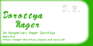 dorottya mager business card